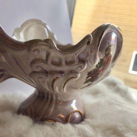 BEAUTIFUL Lavender Rose Candy Dish Vintage - Picture 3 of 4